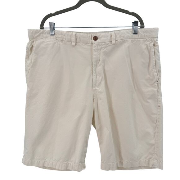 Tommy Bahama Cream Chino Shorts Mens Size 38 Mid Rise Flat Front Preppy Casual - Picture 2 of 11